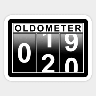 20th Birthday Oldometer Sticker